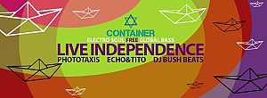 | הופעות עצמאות בקונטיינר | כניסה חופשית |, PHOTOTAXIS, ECHO & TITO, DJ BUSH BEATS